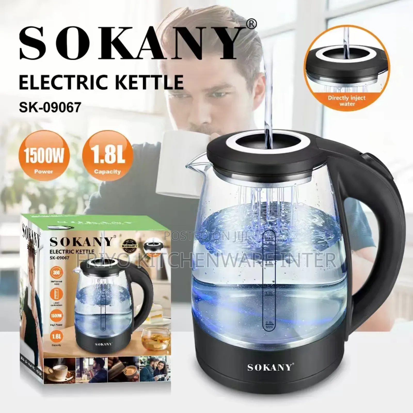 Electric Transperent Jug