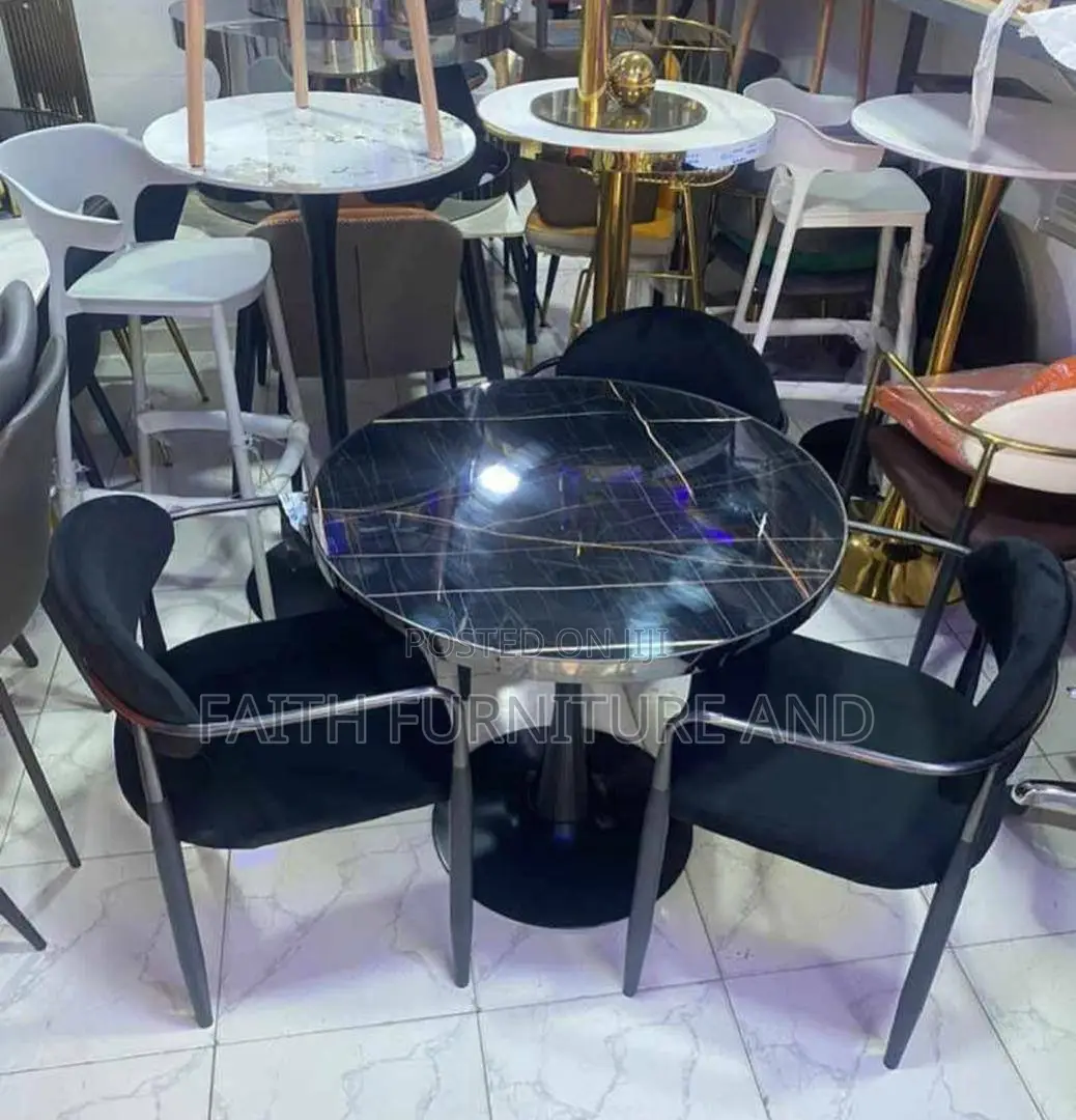 Table and 3 Seaters Chairs