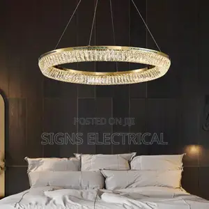Modern Gold Round Crystal Led Chandelier,