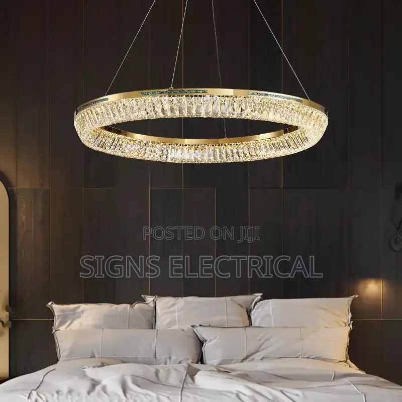 Modern Gold Round Crystal Led Chandelier,