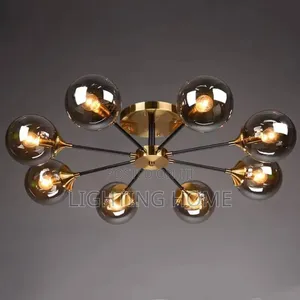 By 8 Glass Chandelier Light