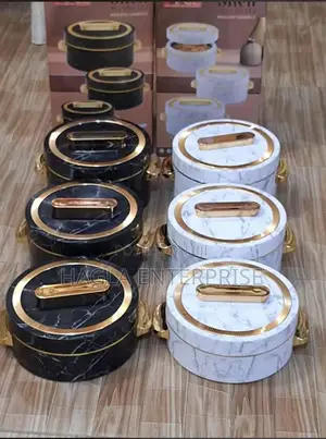 3pcs Shell Marble Food Warmer Sey