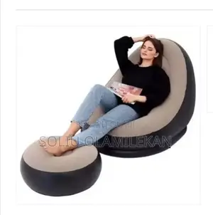 Inflatable Sofa With Manual Pump and Foot Stool