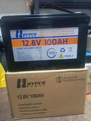 Hyper Power Lithium Batteries 100ah 12v With 3yrs Warranty.