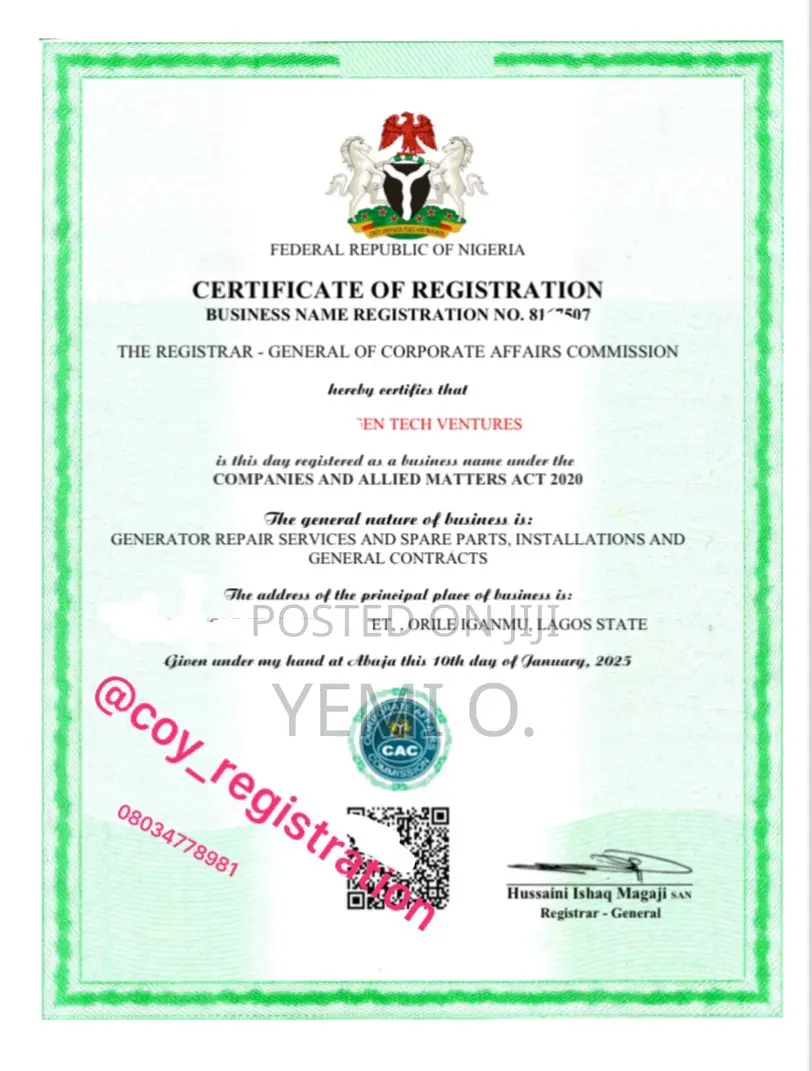 Cac Business Registration