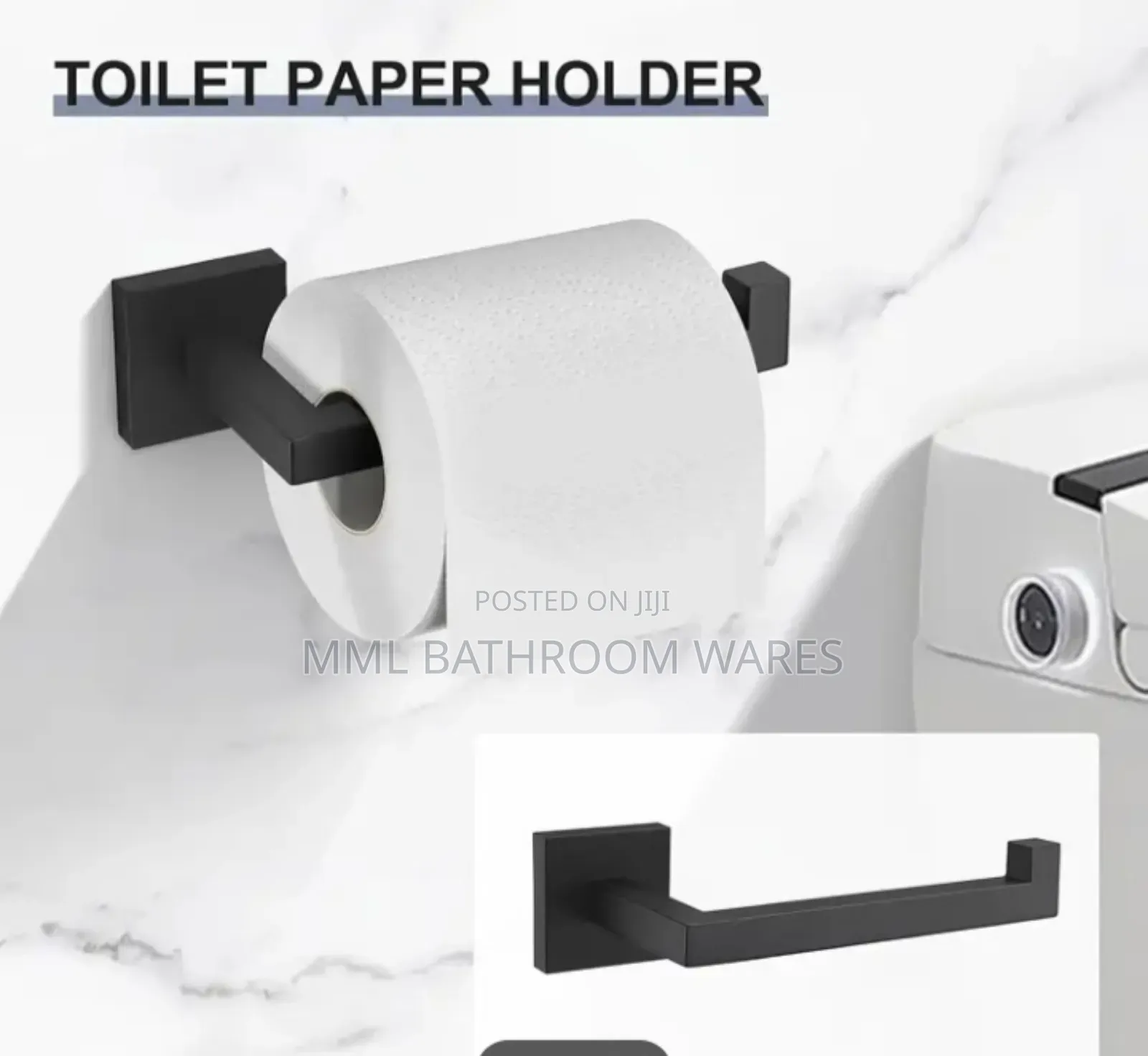 Matte Black Square Tissue Holders