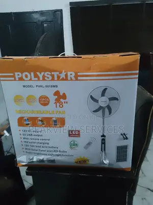 Save Energy Stay Cool With Polystar 18'' Solar Fan