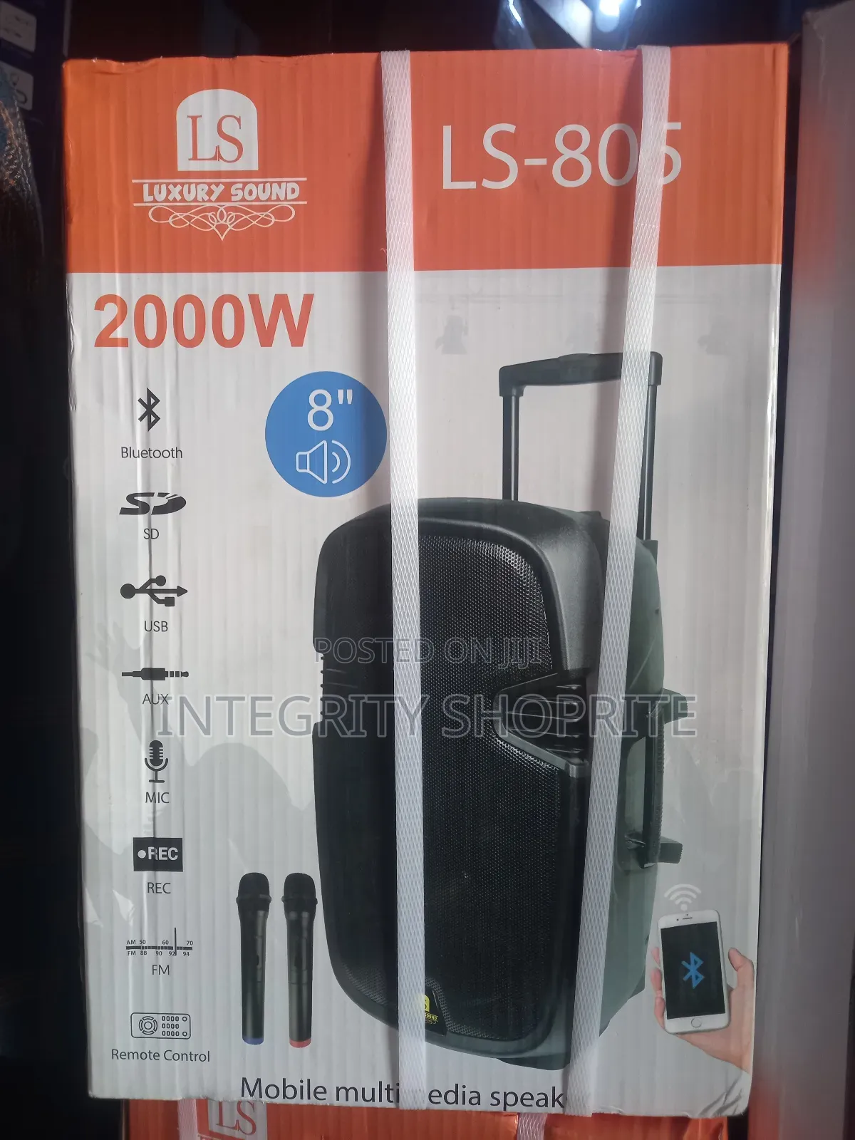 8"Inches Public Address System With Two Wireless Microphone