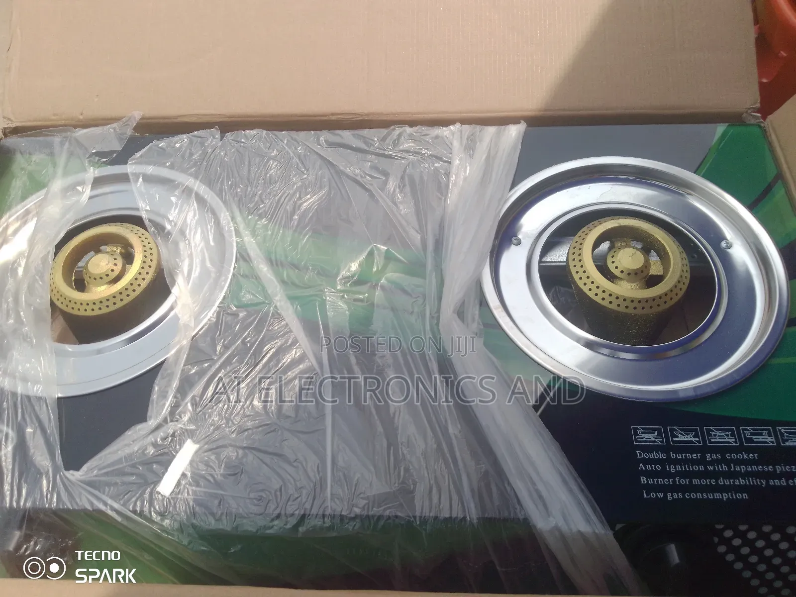 Vinikiz Table Top Gas Cooker 2 Burner.