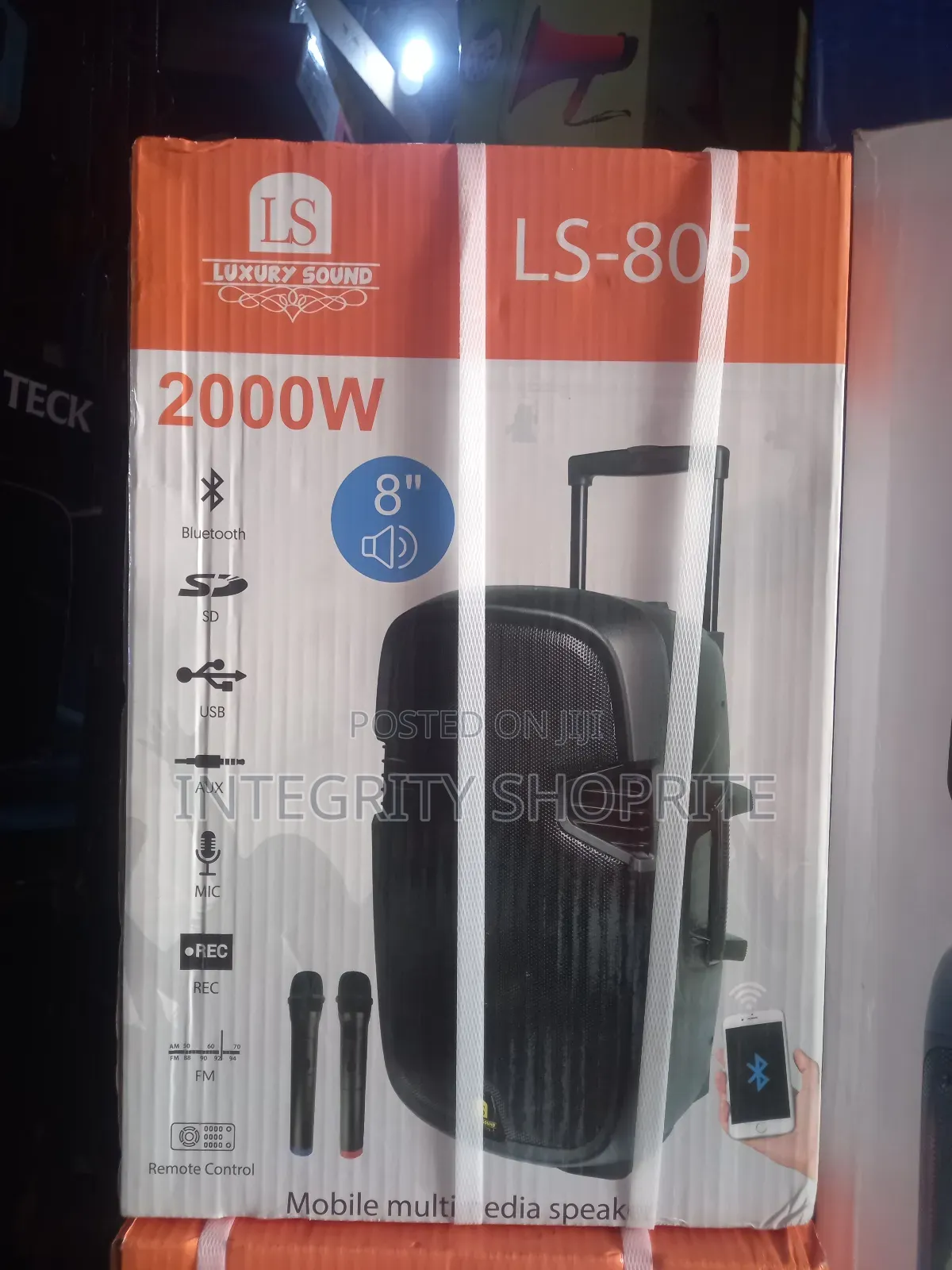 8"Inches Public Address System With Two Wireless Microphone