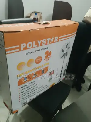 Reliable Cooling - Polytstar 18'' Solar Rechargeable Fan