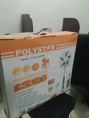Don't Miss This Deal! Polystar 18'' Solar Rechargeable Fan