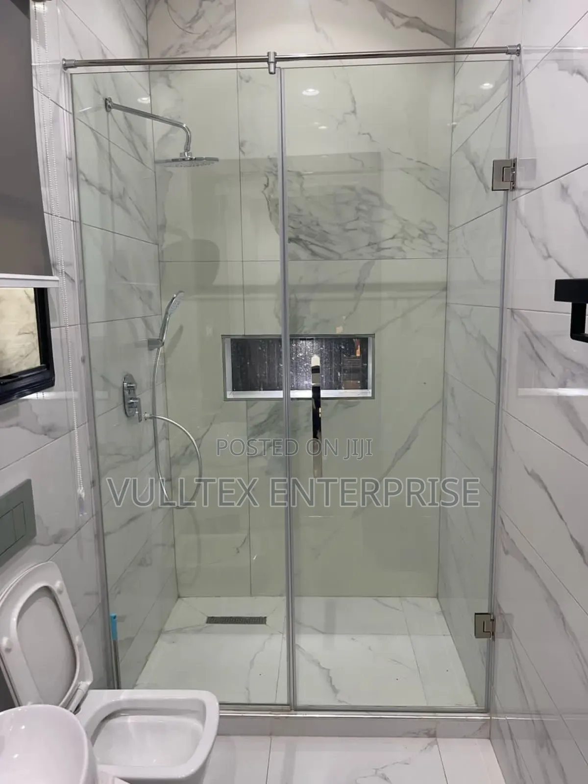Clean Plain Glass Cubicle