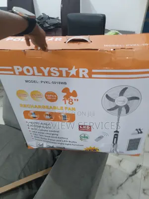 Polystar 18'' Solar Fan - Runs on Solar Electricity