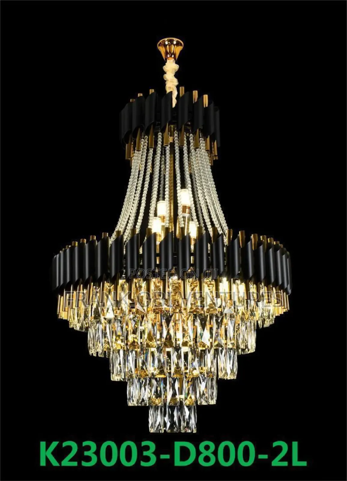 Black Gold Crystal Dropping.