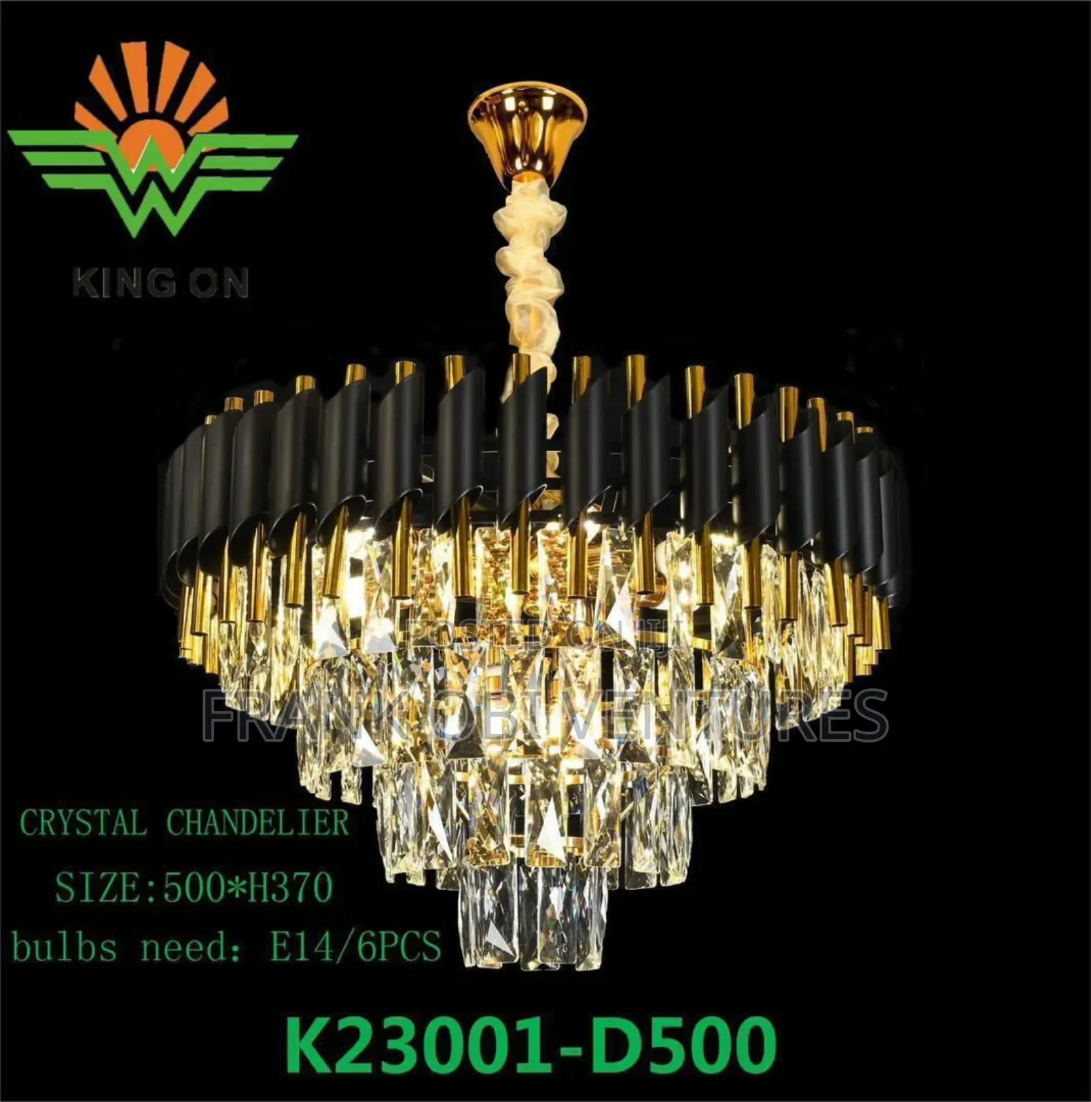 Black Gold Crystal Dropping.