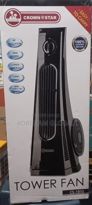 Crown Star Tower Fan 100w With 80° Oscillation