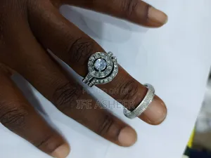 3 in 1 Luxury Couple's Set of Wedding Ring Z05 - Silver