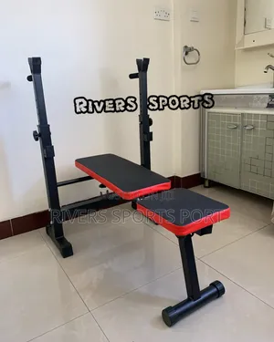 Photo - Foldable Weight Bench/Dumbbell Bench With Dip Station