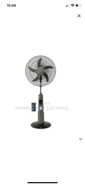 18 Inches Rechargeable Fan + Remote Control Qrf 7918 Curvy