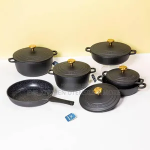 6pcs Die Cast Granite Pot