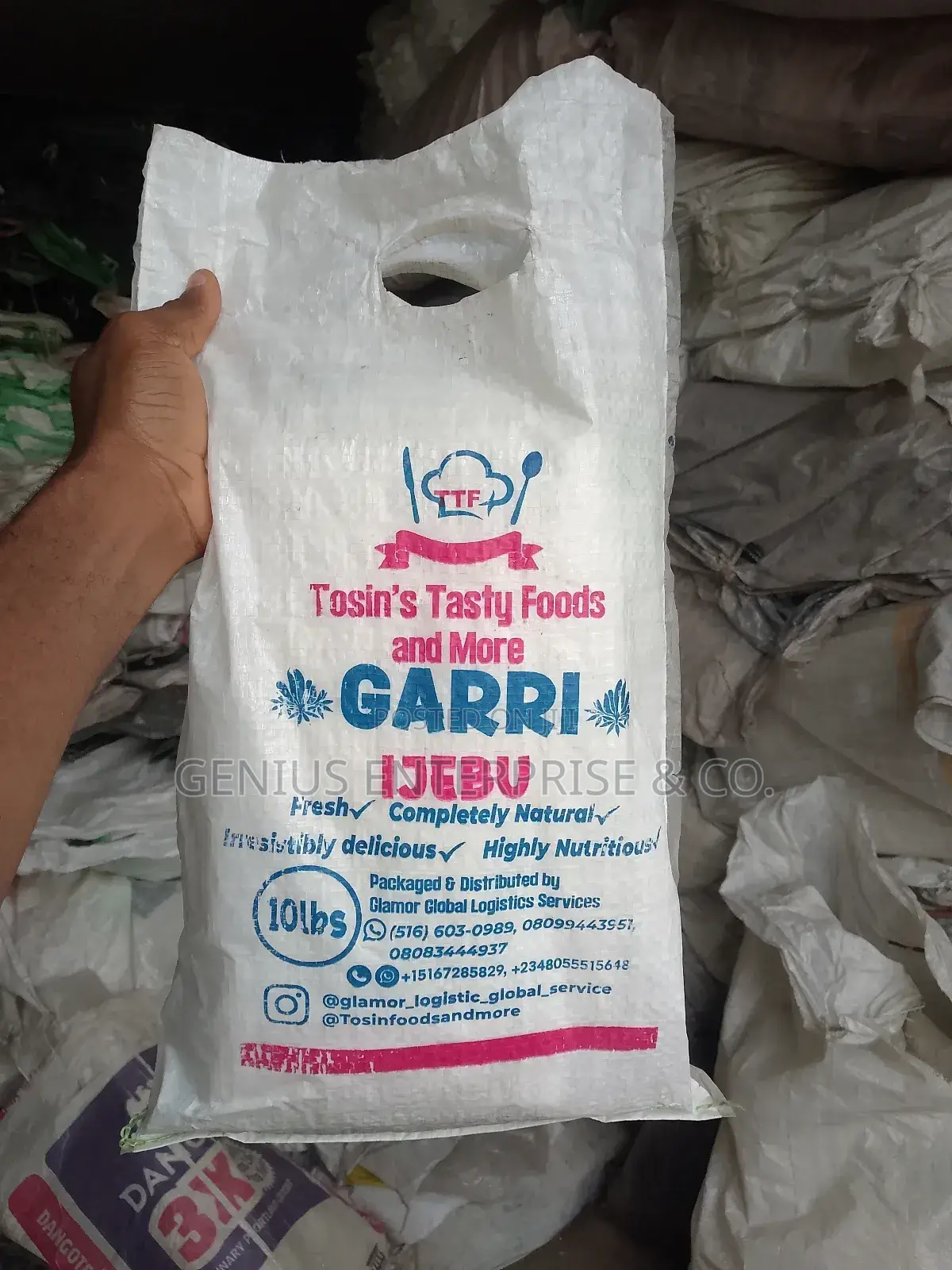 Plain 5kg Portable Printed Sack Bags.(Customised Sack Pro)