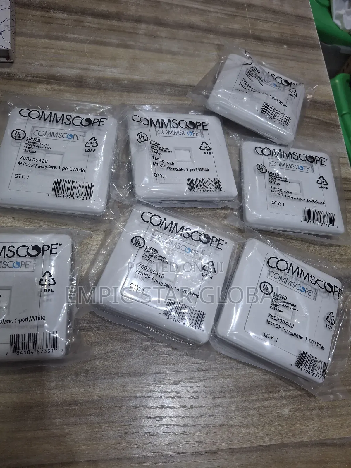 Commscope Single Face Plate Cat6e With Jack