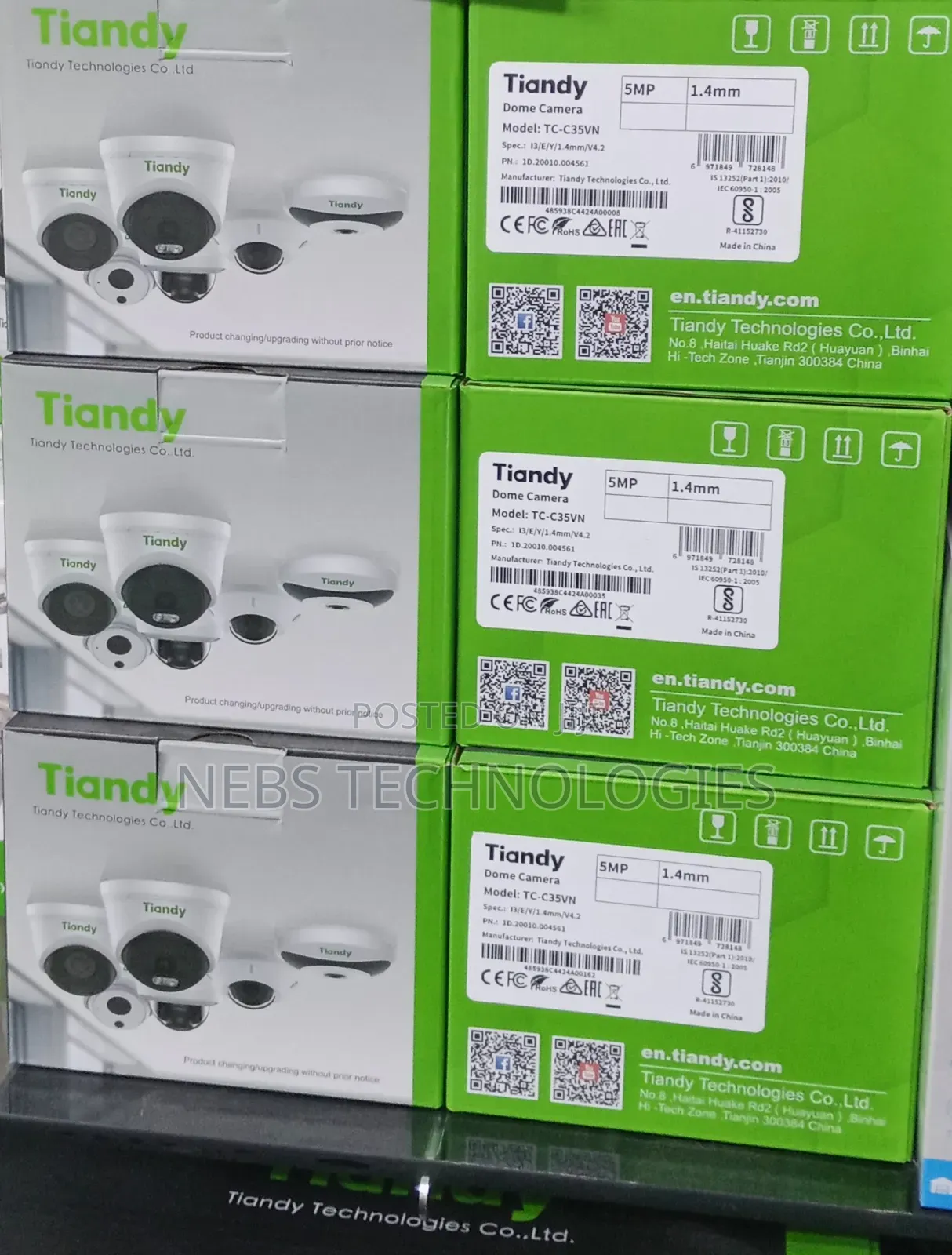 Tiandy 5mp Ip Fisheye Camera Tc-C35vn