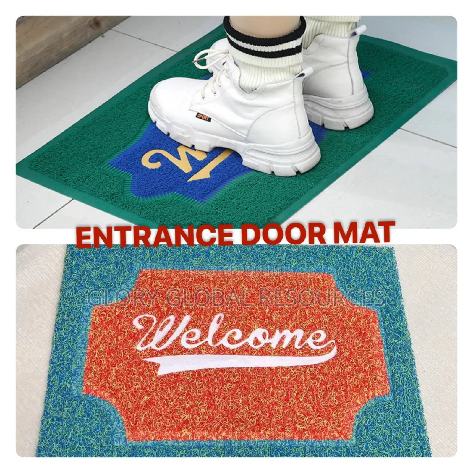 Rectangular PVC Living Room/Kitchen/Bath Entrance Floor Mat