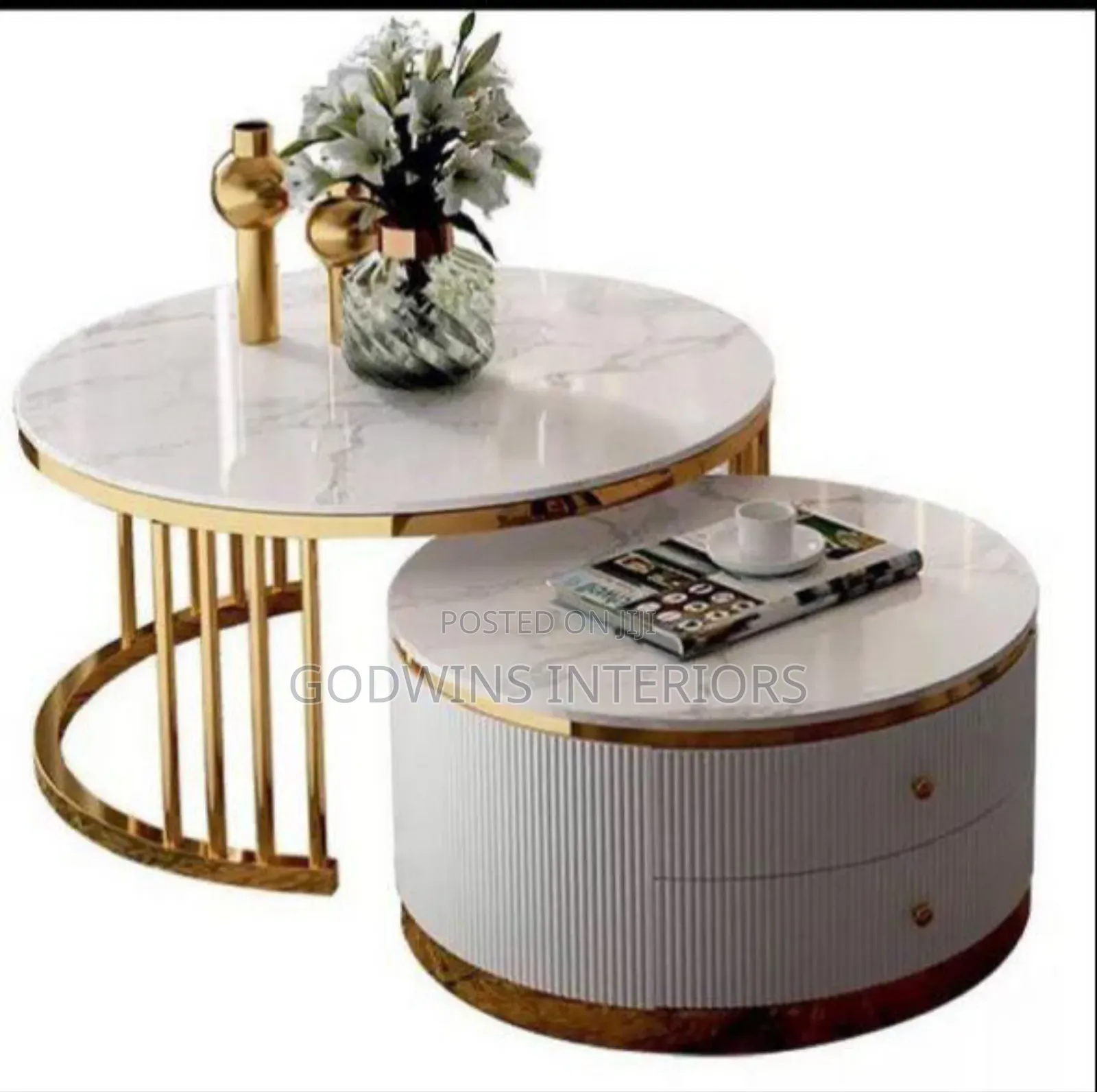  Modern Luxury Nesting Center Table Set 