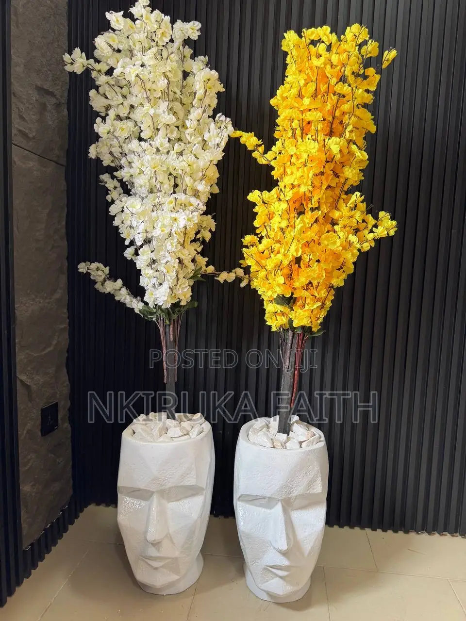 Face Pot With Flower