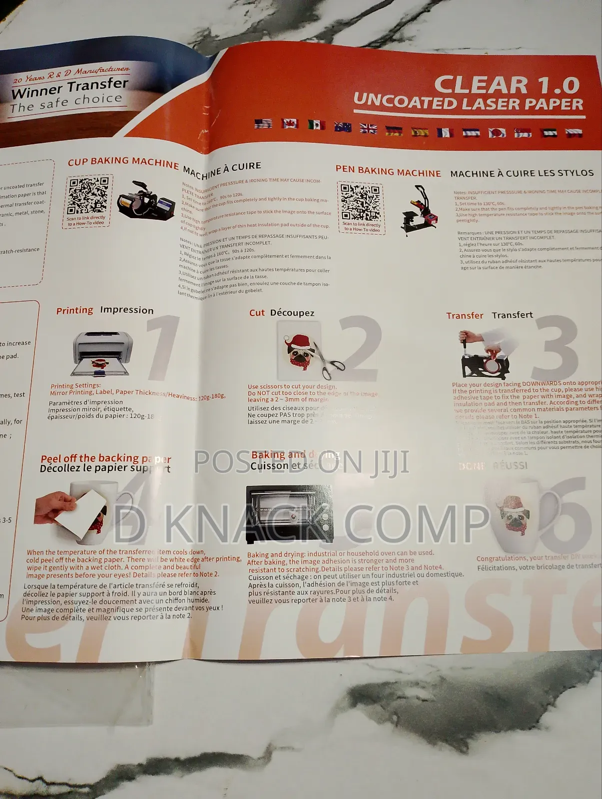 20 Sheets Uncoated Smart Laser Transfer Paper