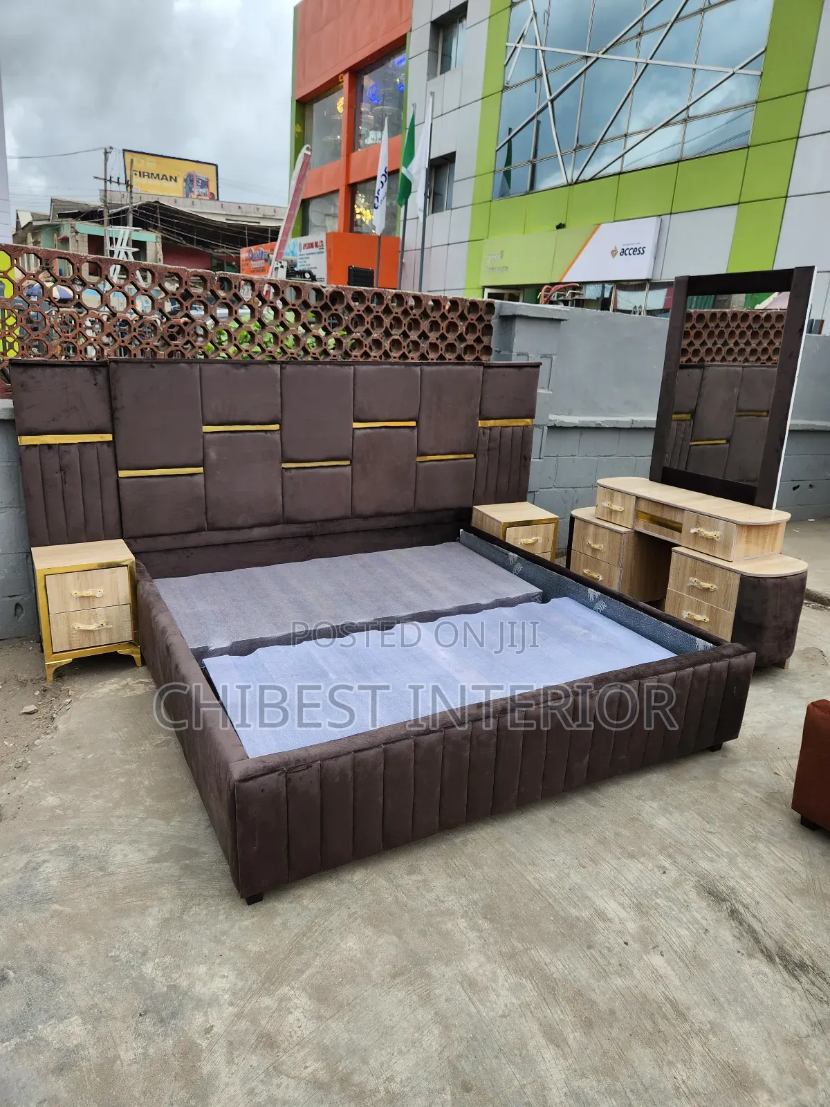 Modernized King Size Set of Bed.