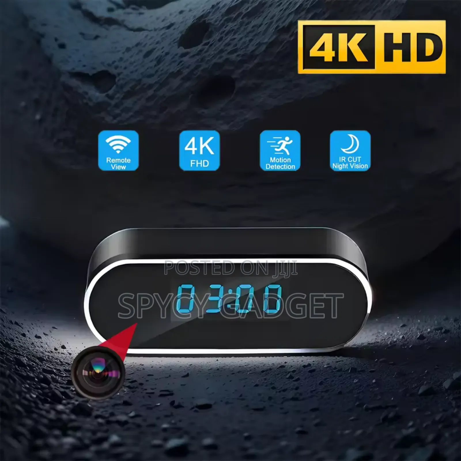 Mini Table Clock With Wifi Hidden Camera 1080p