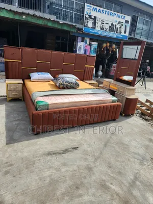 Padded King Size Set of Upholstery Bed.
