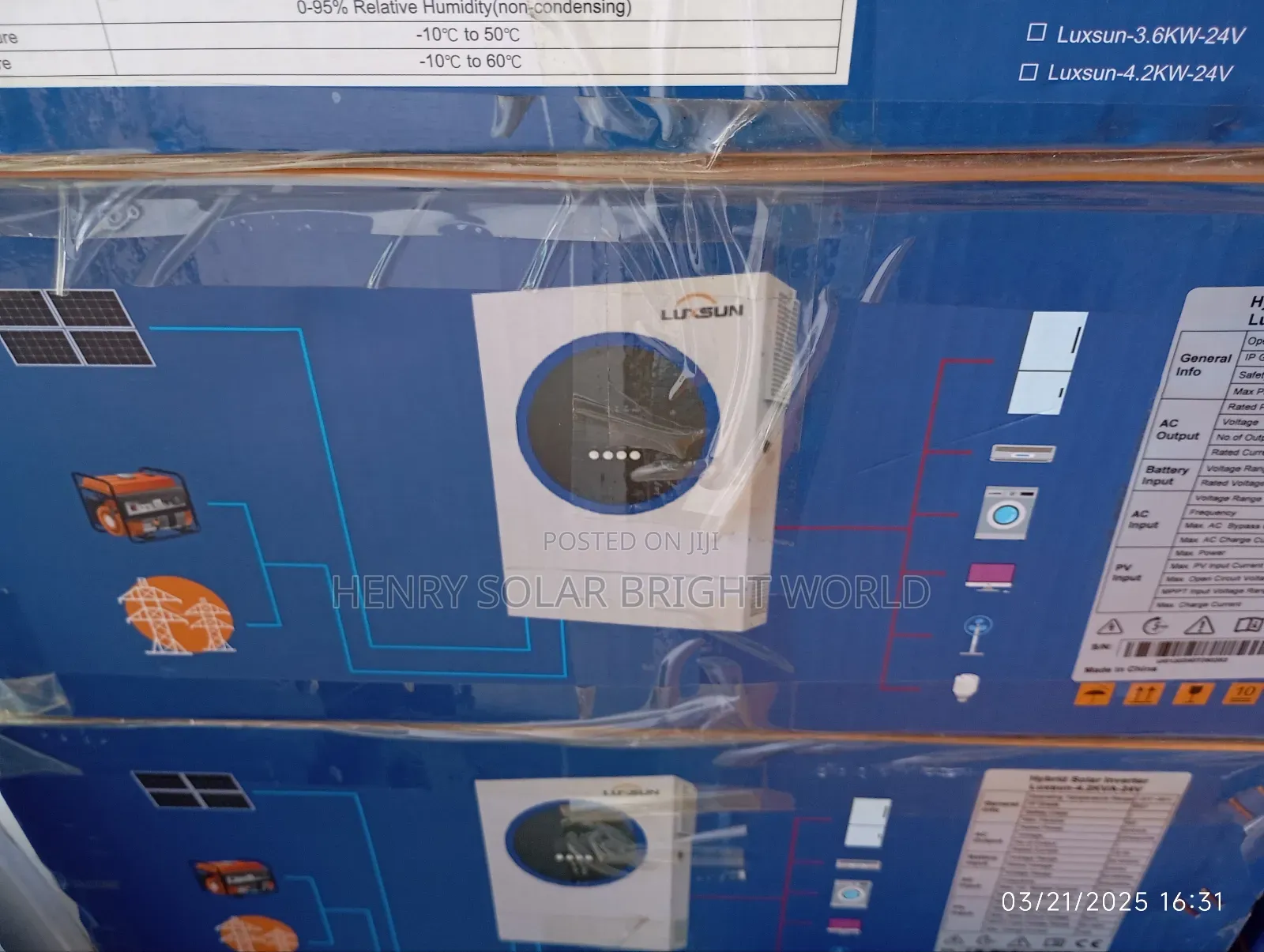 Luxsun Hibrid Inverter 6.2kva 48v