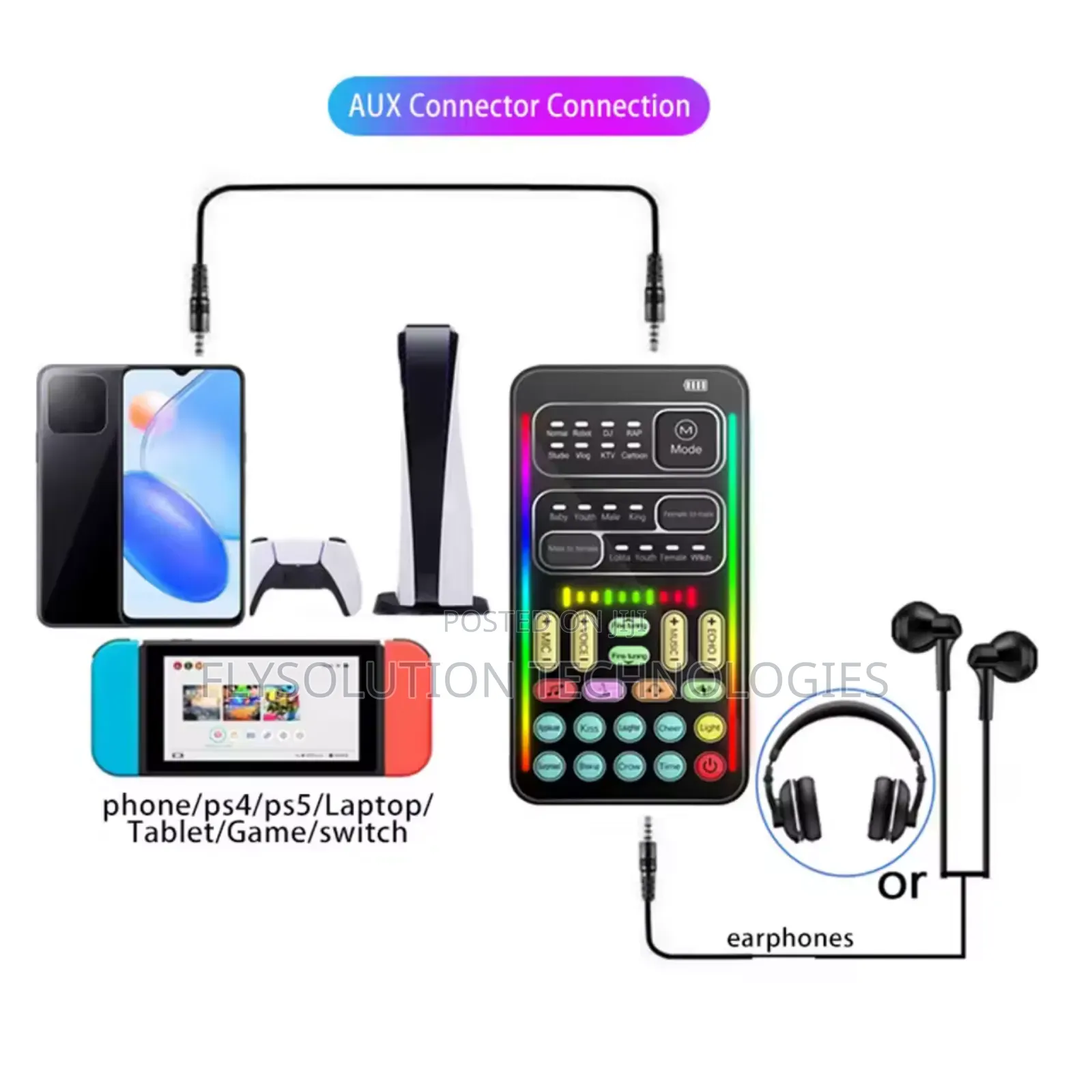 I9 Voice Changer Mini Multiple Audio Effect Bluetooth