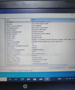 Laptop HP EliteBook Folio 8GB Intel Core I5 HDD+SSD 500GB