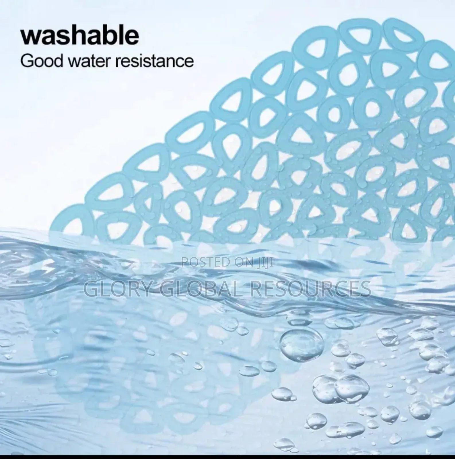 Non-Slip Elipses Hole Suctioned Silicone Bathroom Mat