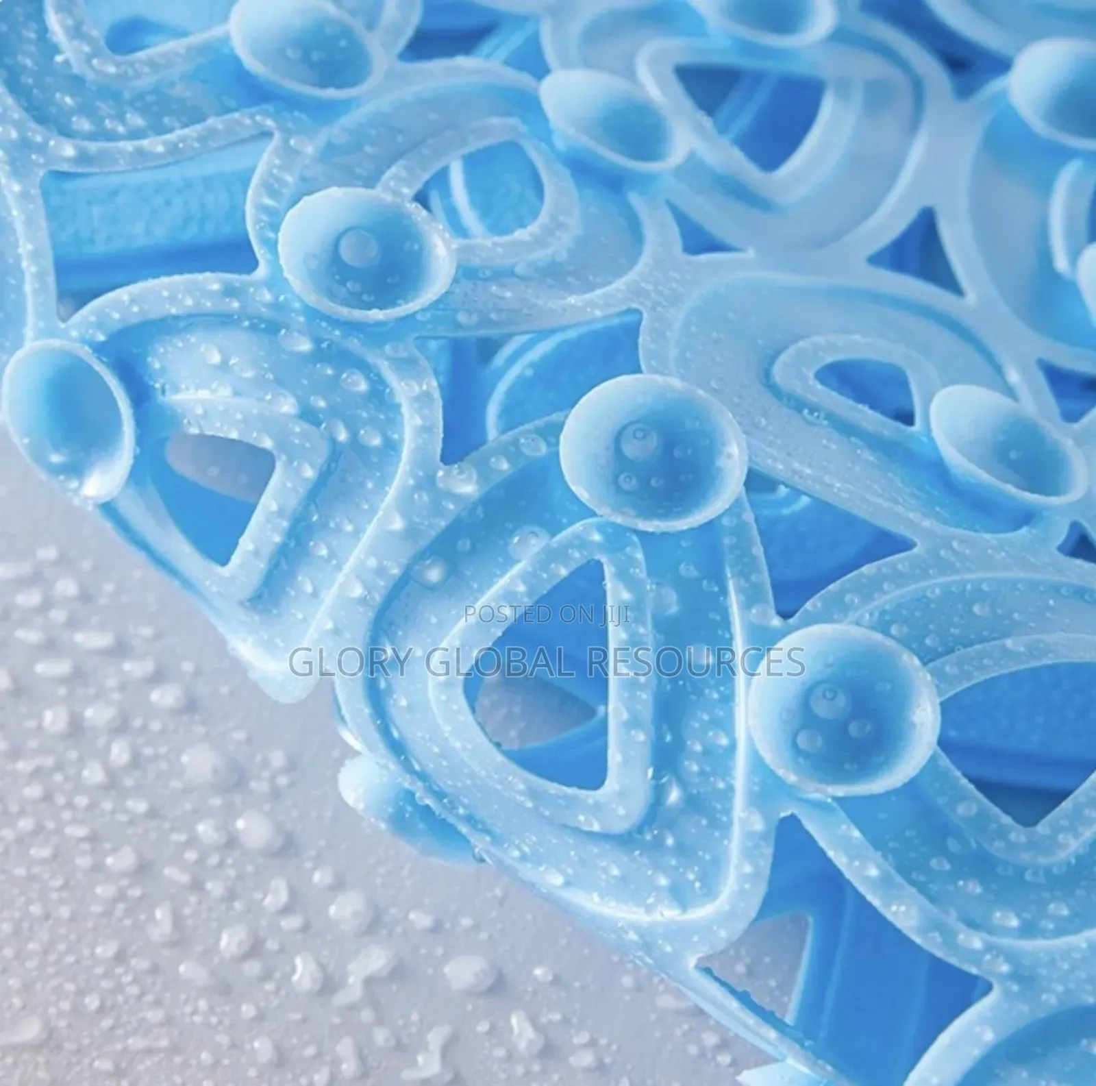 Non-Slip Elipses Hole Suctioned Silicone Bathroom Mat