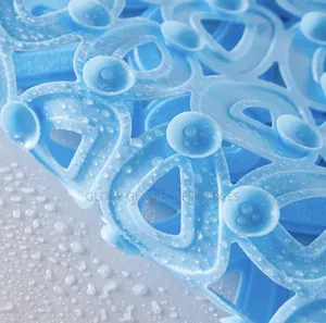 Non-Slip Elipses Hole Suctioned Silicone Bathroom Mat