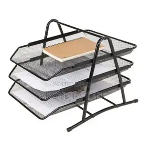 3-Tier File Document Tray-Black