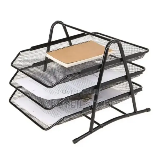 3-Tier File Document Tray-Black