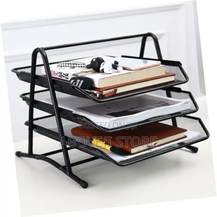 3-Tier File Document Tray-Black