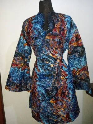 Photo - Fho Clothings. Ankara Shift Dress With Bell Sleeve