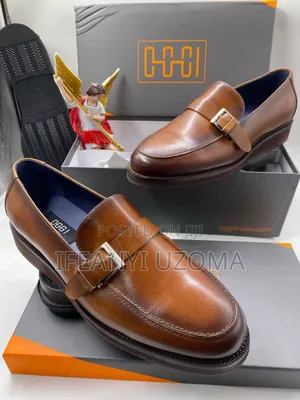 Oggi Brown and Black Quality Leather Shoe