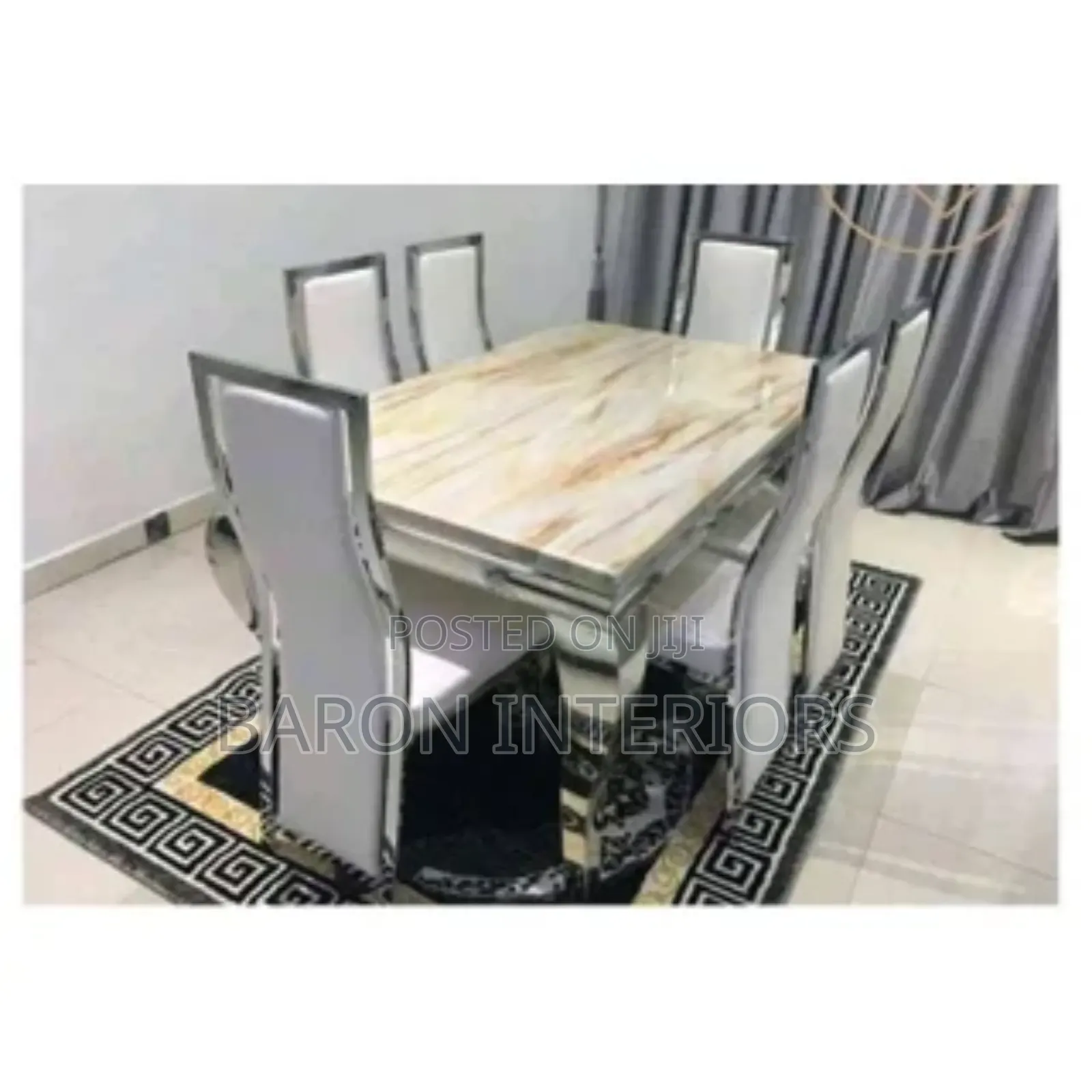 Marble Dining Table With 6 Chairs | Exc 11