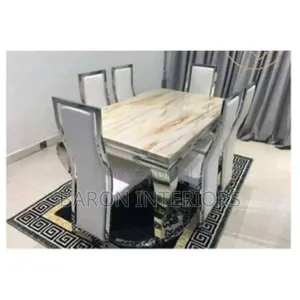 Marble Dining Table With 6 Chairs | Exc 11
