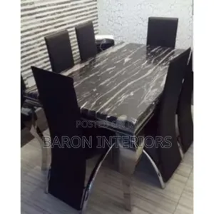 Marble Dining Table With 6 Sitting Chairs (X6)