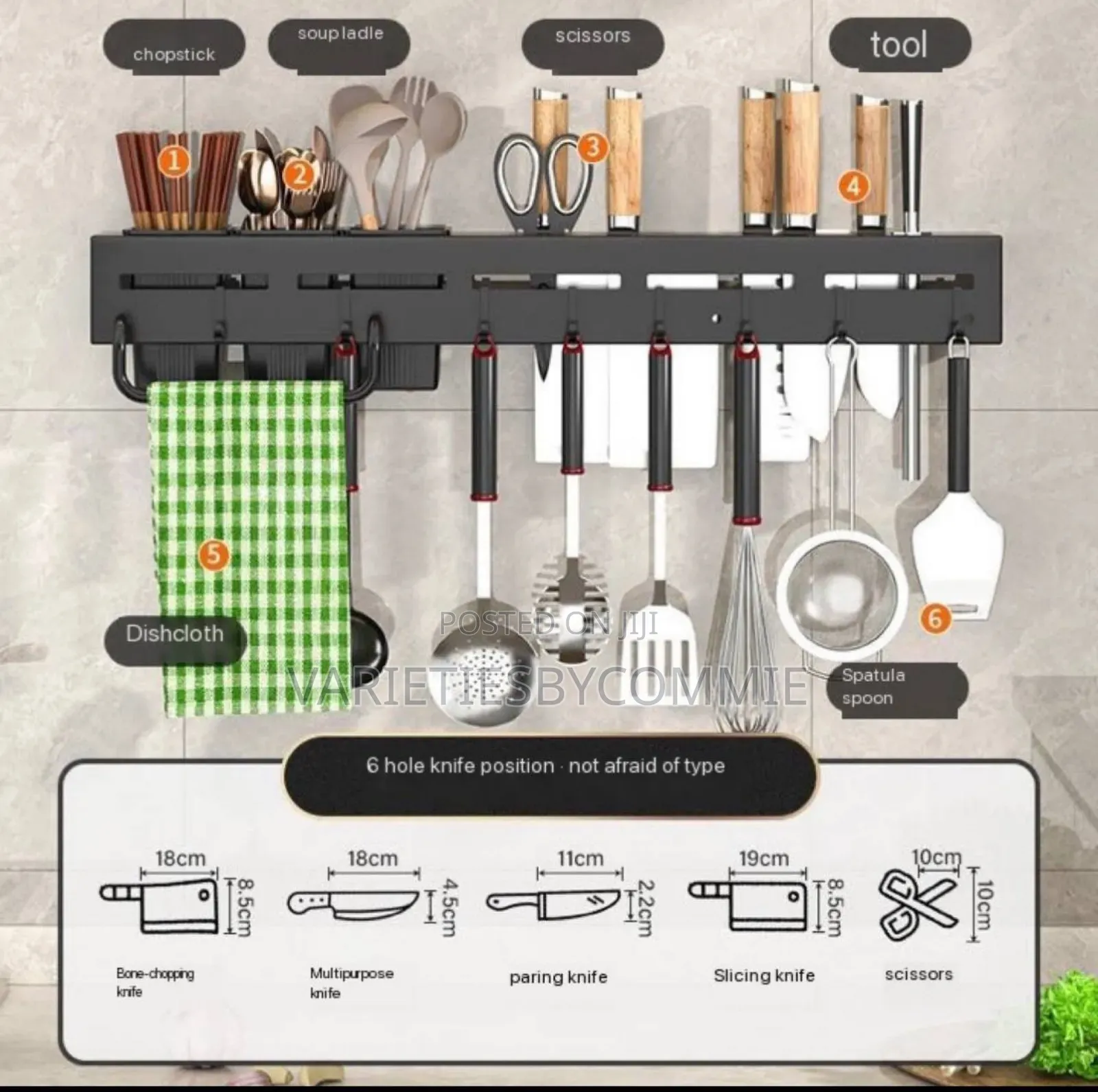 60cm Kitchen Iron Cutlery Rack